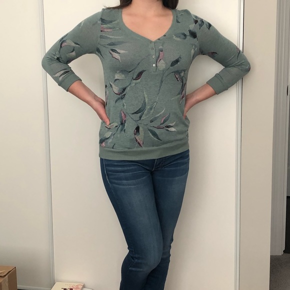 Reitmans 3/4 Sleeves Mint Green Top - Picture 2 of 5